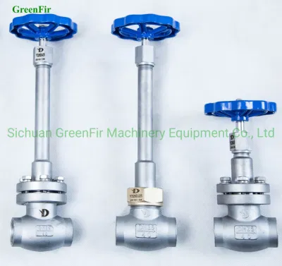 액체 산소, 액체 질소, LNG 등을 위한 맞대기 용접 끝이 있는 스테인레스 스틸 글로브 밸브 확장 스템